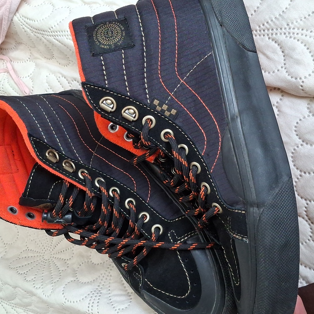 Vans Skate Sk8-hi Spitfire Black Shoes - Picture 14 of 14